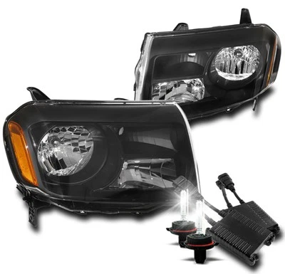 For 12 13 14 15 Honda Pilot Halogen Headlights Headlamps Lamp Black w/50W 6K HID - Bild 1 von 4