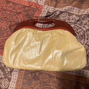 Borsa vintage Hong Kong in pelle marrone rosso - Foto 1 di 11