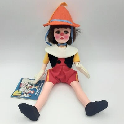 Vintage Effanbee Pinocchio Doll 11" Vinyl Storybook Collection 1192 Eye Movement - Image 1 of 4