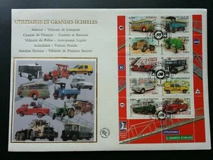 [SJ] France Local Transport 2003 Vehicle Bus Car Train Truck (sheetlet FDC) - Picture 1 of 5