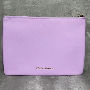 Stoney Clover Lane Lavender Flat 8 X 11 Zippered Pouch Gold Logo and Hardware - Picture 1 of 8