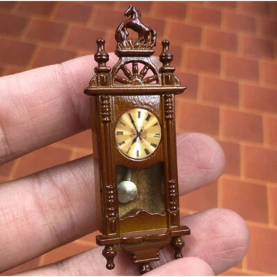 1:12 Dollhouse Furniture Vintage Wall Clock Doll House Miniatures Accessories - Image 1 of 4