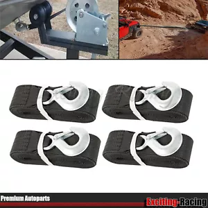4 PACK BOAT TRAILER TOW REPLACEMENT WINCH STRAP ROPE 2" x20' WITH SNAP HOOK - Picture 1 of 7