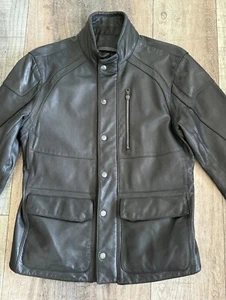John Varvatos City Leather Jacket SIZE 48 - Picture 1 of 15