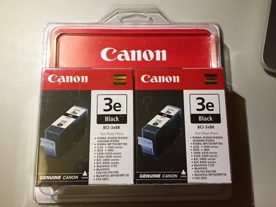New and sealed double pack of Canon BCI-3e Black Ink Cartridges  - Image 1 of 4