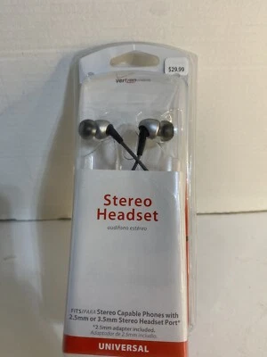 VERIZON WIRELESS UNIVERSAL JABRA STEREO EARSET HEADSET 2.5mm JACK - UNOPENED - Image 1 of 4
