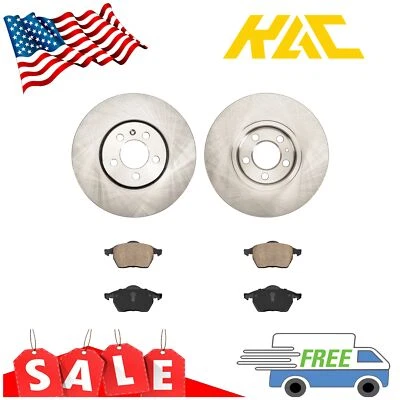 Front Disc Rotors&Brake Pads for 00 2001 2002 2003 2004 2005 06 Volkswagen Golf - Image 1 of 4