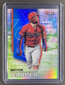 2021 Bowman's Best BRYCE HARPER #55 BLUE REFRACTOR /150 - Philadelphia Phillies