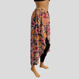 Forever 21 Juniors Skirt Hi Low Chiffon Sheer Floral size Small - Picture 1 of 9