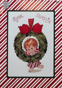 Gloria & Pat ANGEL DUMPLIN' Christmas Counted Cross Stitch Greeting Card Book 20 - Picture 1 of 5