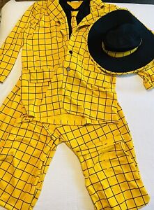 Adult Yellow Gangster or Zoot Suit Large -Jacket, Pants, Tie, Hat