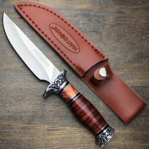 10" Survival Hunting Bowie Fixed Blade Skinning Fishing Camping Knife w/ Sheath