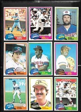 1981 OPC O PEE CHEE BASEBALL CARD WHITE BACK 251-374 POSTERS & WRAPPER SEE LIST