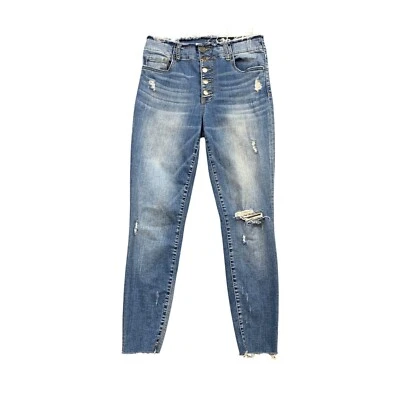 Kut From The Kloth Women 6 Denim Connie High Rise Ankle Skinny Exposed Buttons - Image 1 of 4