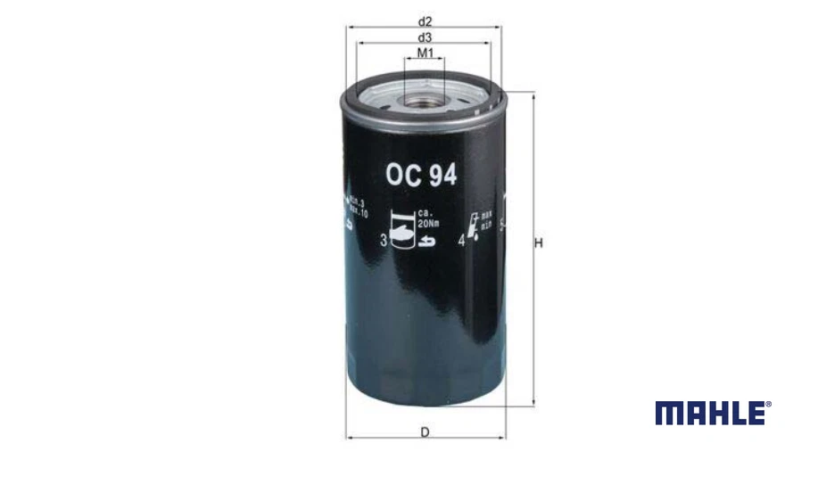 Mahle OC 94 Filtro de Aceite para Ford Escort III IV Express Fiesta II Orion I - Imagen 1 de 2
