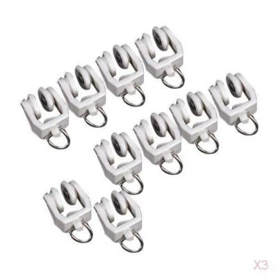 3X 10pcs Plastic Curtain Roll Track Runner Rail Runner with Eyelet - Image 1 of 4