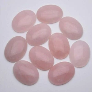 30X20mm 10pz Pietra Quarzo Rosa Naturale Perline Ovali CAB CABOCHON Gioielli Senza Fori - Foto 1 di 1