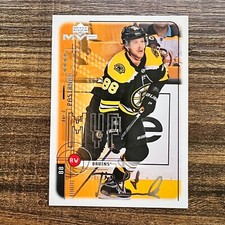 2018-19 Upper Deck MVP David Pastrnak 20th Anni Silver Script #81 Boston Bruins
