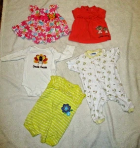 Infant Girl 3-6 Month Clothing~2 Dresses~Misc.~5 Items~Pre-owned - Picture 1 of 10