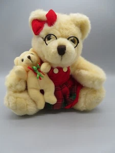 Kids Preferred Christmas Mrs. Teddy Bear & Baby Bear Plush Stuffed Animal 97/98 - Picture 1 of 16