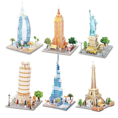 Architecture 3D Puzzle Jigsaw Model, Modelli architettonici di fama mondiale - Immagine 1 di 2