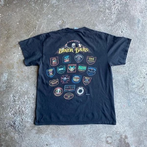 Vintage ‘Biker Bars’ Black T-Shirt - Picture 1 of 8