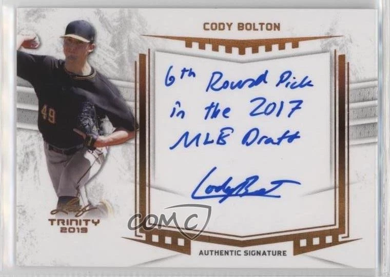 2019 Leaf Trinity Auto Inscriptions Cody Bolton #A-CB3 Auto - Image 1 of 2