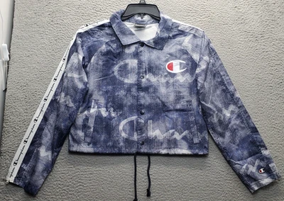 Champion Athleisure 雨衣女式 S 多网眼衬里短领带下摆 Snap Up — 第 1/4 张图片