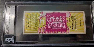 Boleto de concierto completo Ozzy Osbourne 13/12/83 Stuttgart Alemania Bark At Moon BAS Foto 1 de 4