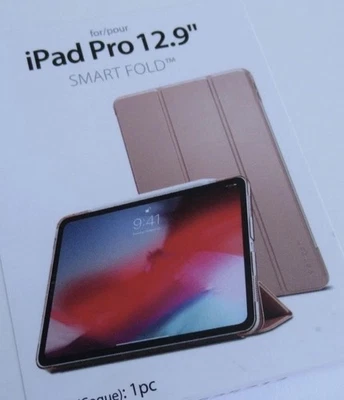 Apple iPad Pro 12.9" 2018 Case Spigen Smart Fold Protective Cover Rose Gold - Image 1 of 4