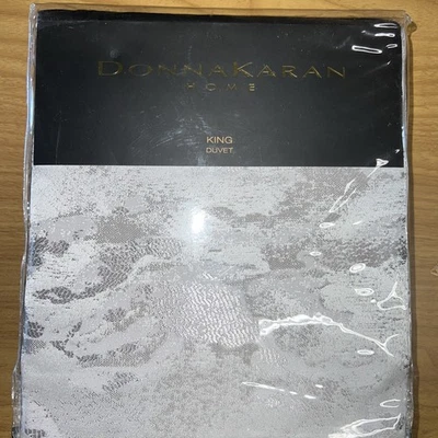 Funda nórdica Donna Karan Home Luna, King, platino nueva con etiquetas Foto 1 de 4