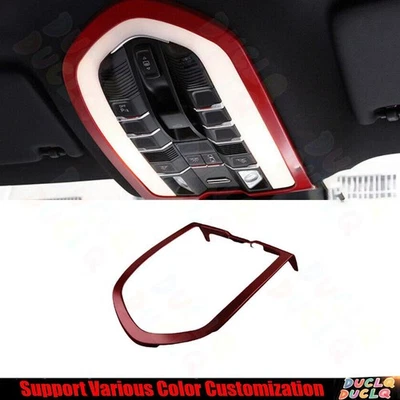 Cubierta de luz de lectura delantera de coche rojo brillante para Porsche Cayenne 2011-2017 1 pieza Foto 1 de 4