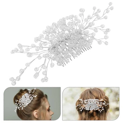  Bridal Hair Comb Crystal Daily Wearing Pettine Capelli Sposa Pettini Per - Immagine 1 di 4