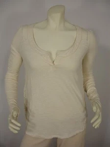 NWT FREE PEOPLE ANTHROPOLOGIE SCOOP NECK LONG SLEEVE KNIT TOP WOMEN'S S - Picture 1 of 12
