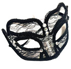 Koronka Srebrna Seksowna Halloween Maska na oczy Przebranie Kostium Maskarada Wampir Diabeł