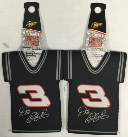 Dale Earnhardt Sr #3  NASCAR Neoprene 12oz Bottle Jersey Cooler - Set of 2 Cover