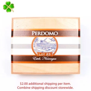 Perdomo Robusto Sun Grown Lote 23 Caja de cigarros de madera vacía 7,25" x 6" x 3" - Imagen 1 de 12