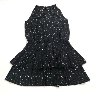 Mini Vestido Current Air Pequeño Línea A Sin Mangas Plisado Capas Negro 1990080 HRJ - Imagen 1 de 11