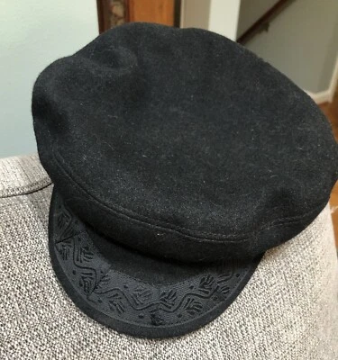 Gorra de PESCADOR Griega Vintage Mezcla Lana Negra DORFMAN PACIFIC Foto 1 de 2