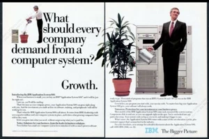 IBM Application System 400 1988 computadora Alan Alda foto vintage anuncio impreso - Imagen 1 de 1