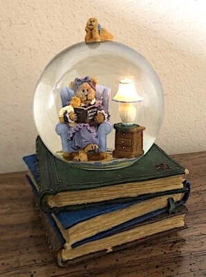 Boyds “Nanny and Tristan” 1ª Edición Waterball: Caja de Música “Lullaby” con Luz Foto 1 de 4