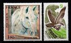 France 1978 Sc# 1580-1581 Mint MNH nature protection horse painting, osprey bird