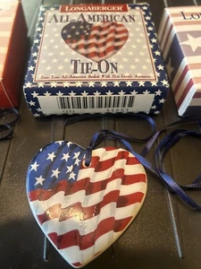 LONGABERGER All American Tie-On 1995 #31551 NEW USA America Flag Americana - Picture 1 of 1