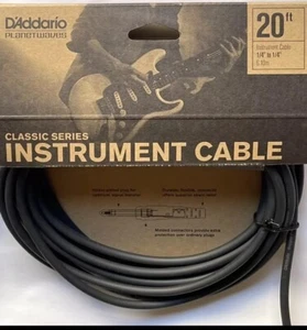 D'Addario, 20' Classic Series Instrument Cable- Straight- Straight. New - Picture 1 of 6