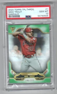 2020 Topps Triple Threads Emerald #1 Mike Trout Angels #240/275 PSA 10 - Picture 1 of 2