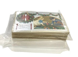 Bundle Lot of 50 Antique Christmas Postcards Floral Landscapes 1900s - Picture 1 of 10