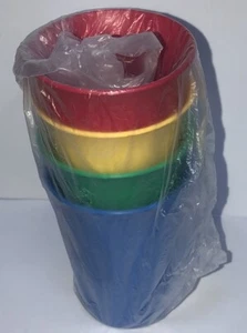Tupperware Bell Tumbler Vtg  Cup Set 4 Colors - Picture 1 of 4