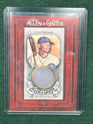 WILSON CONTRERAS 2022 TOPPS ALLEN & GINTER GAME-USED MEORABILIA RELIC CUBS - Image 1 of 2