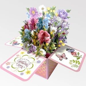 Flower Pop up Mothers Day Card, 3D Pop up Happy Mothers Day Card, Mothers Day Gi - Picture 1 of 6