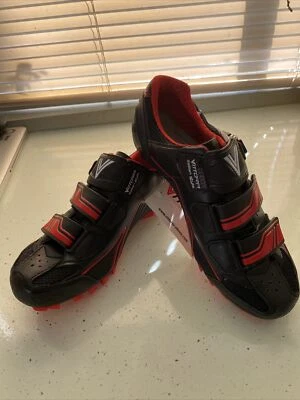 Zapatos MTB Vittoria Falcon Negro/Rojo UE 41 EE. UU. 8 Hechos en Italia Nuevos con Caja Foto 1 de 4
